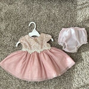2 piece Rare editions infant dress 3/6months.